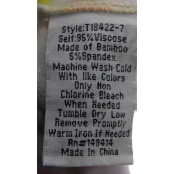 Johnny Was Fuji Favorite V-Neck Swing Tee Sz M Bamboo Relaxed Fit Boho Casual - Picture 5 of 5